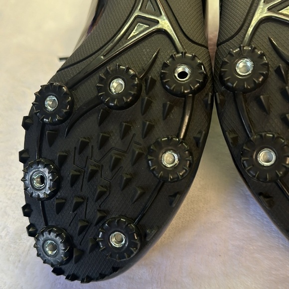 Liang Li Niao Running Track Spike Black Patent Shoes NWOT Size 7 - Picture 6 of 11